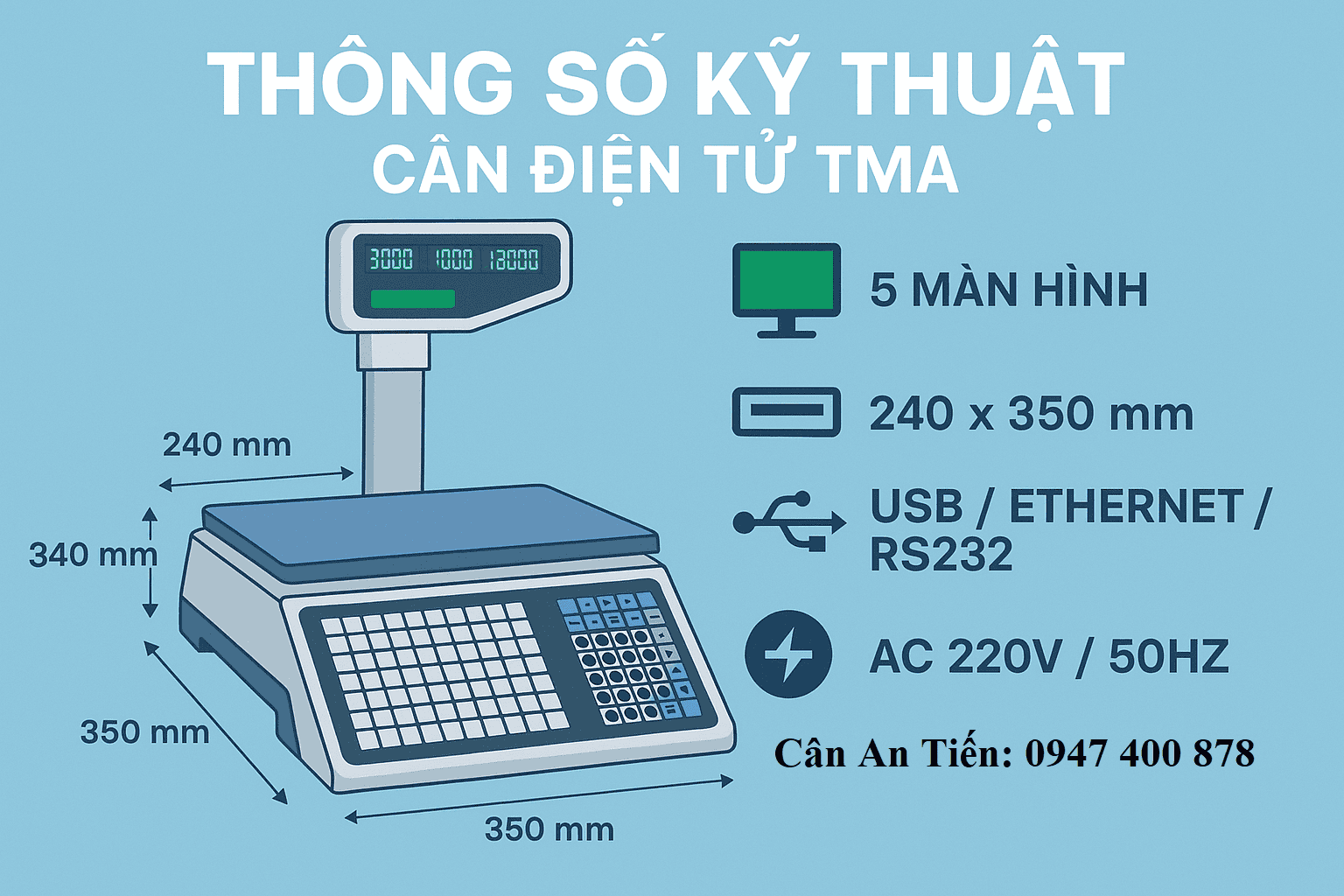Cân điện tử TMA chất lượng cao, chính xác, đa chức năng phù hợp cho các doanh nghiệp và cá nhân.